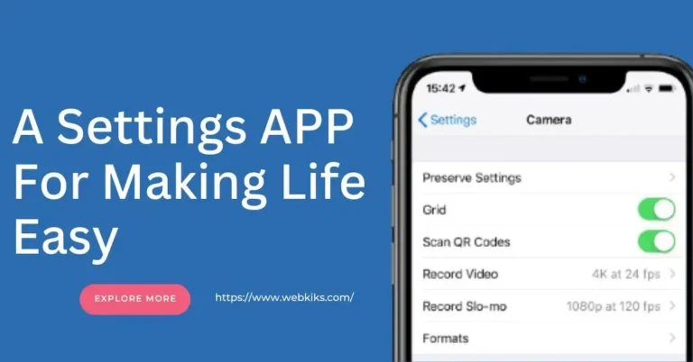 A Settings APP For Making Life Easy